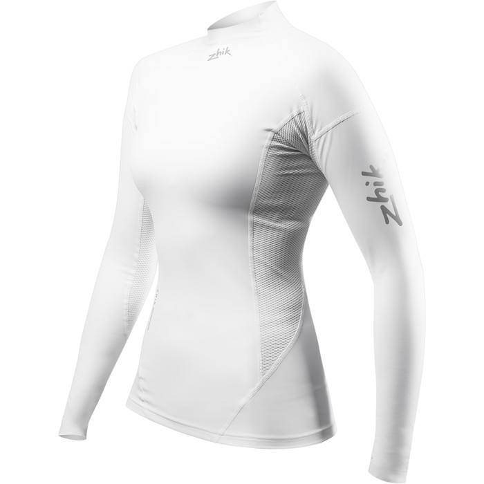 2024 Zhik Womens Eco Long Sleeve Spandex Top DTP-0063-W-WHT - White